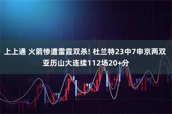 上上通 火箭惨遭雷霆双杀! 杜兰特23中7申京两双 亚历山大连续112场20+分