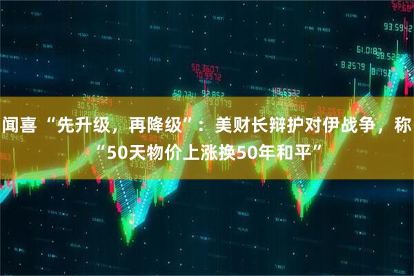 闻喜 “先升级，再降级”：美财长辩护对伊战争，称“50天物价上涨换50年和平”